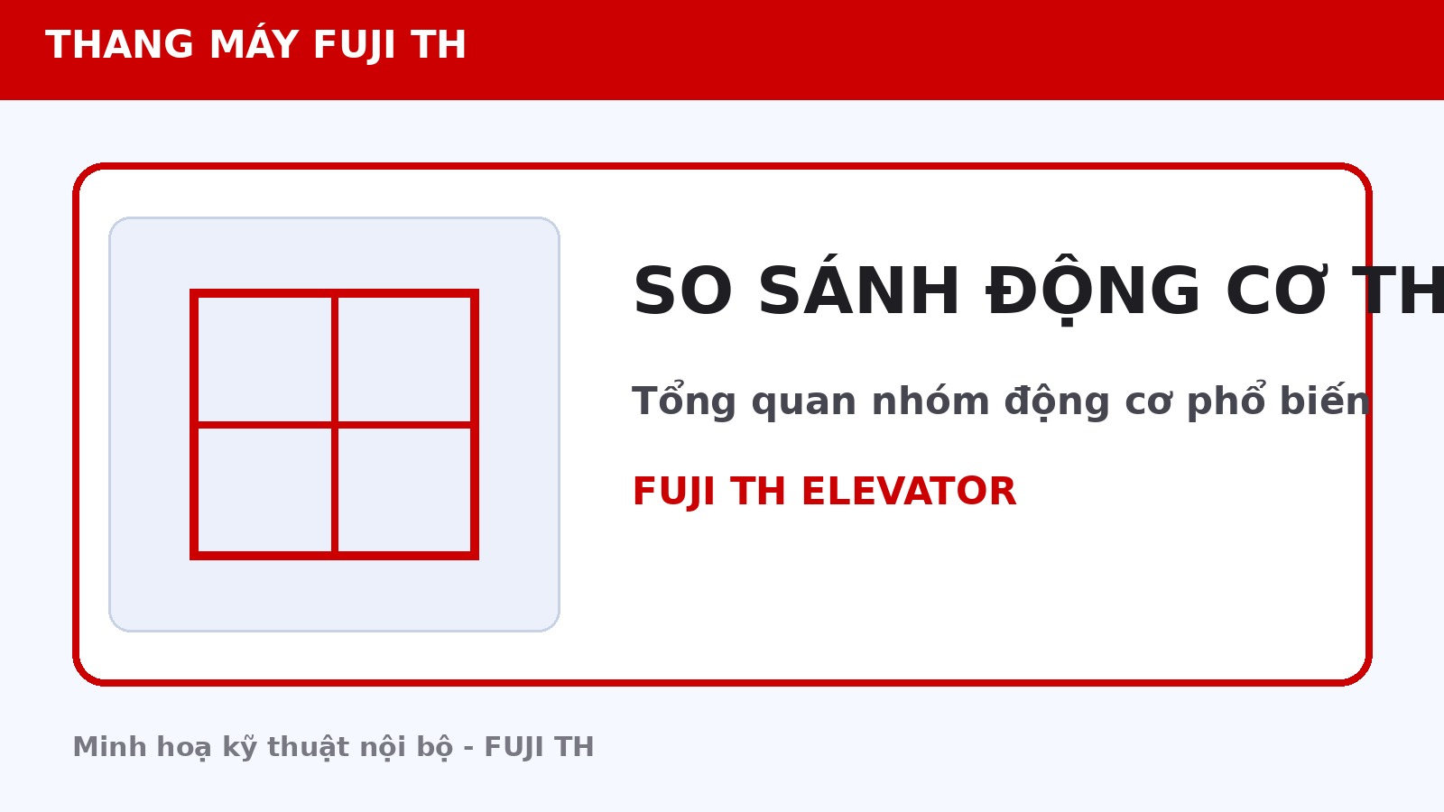 Ảnh minh hoạ so sánh động cơ thang máy FUJI TH (1)