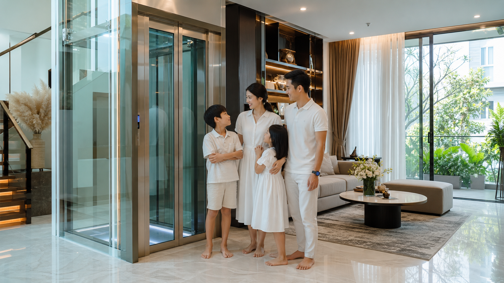 Khảo sát hiện trạng và đo kích thước để chốt phương án thang máy gia đình sát thực tế công trình